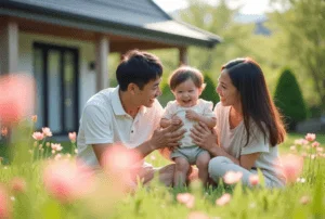 family at garden 01